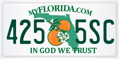 FL license plate 4255SC