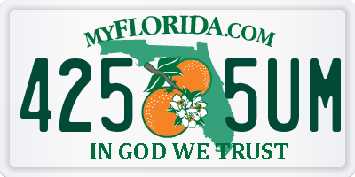 FL license plate 4255UM