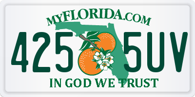 FL license plate 4255UV