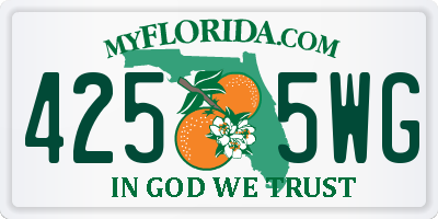 FL license plate 4255WG