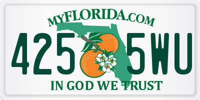 FL license plate 4255WU