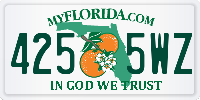 FL license plate 4255WZ