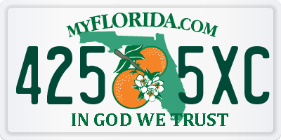 FL license plate 4255XC