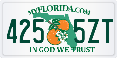 FL license plate 4255ZT