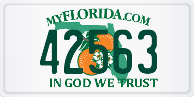 FL license plate 42563