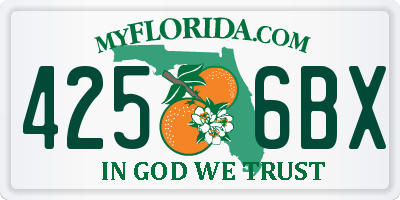 FL license plate 4256BX
