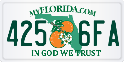 FL license plate 4256FA