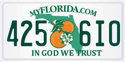 FL license plate 4256IO