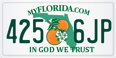 FL license plate 4256JP