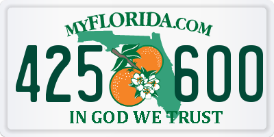 FL license plate 4256OO