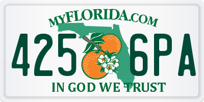 FL license plate 4256PA