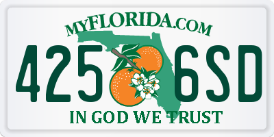 FL license plate 4256SD