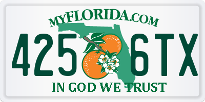 FL license plate 4256TX