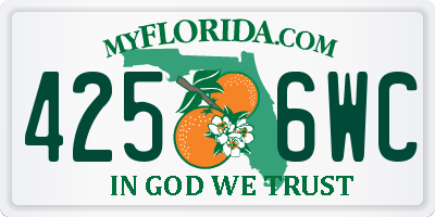 FL license plate 4256WC