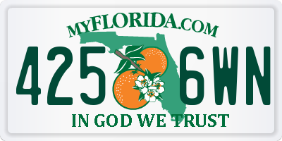 FL license plate 4256WN