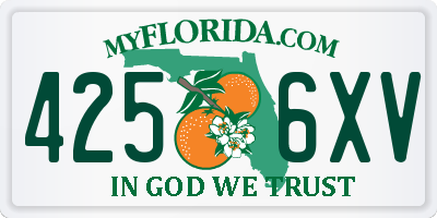 FL license plate 4256XV