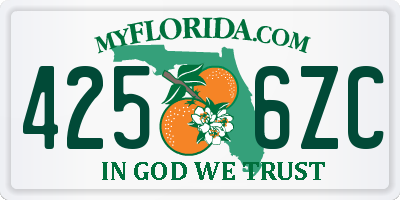 FL license plate 4256ZC