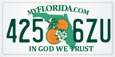FL license plate 4256ZU
