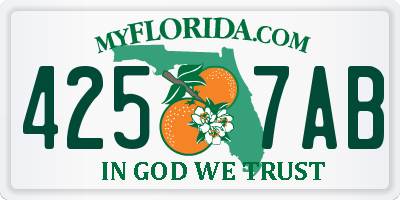FL license plate 4257AB