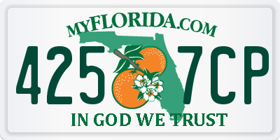 FL license plate 4257CP