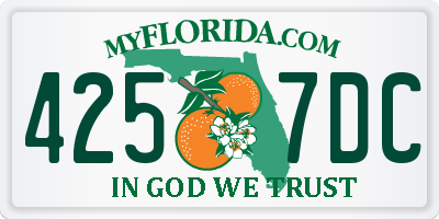 FL license plate 4257DC