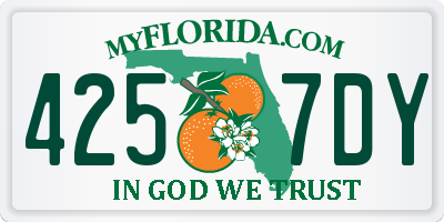 FL license plate 4257DY