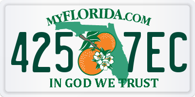 FL license plate 4257EC