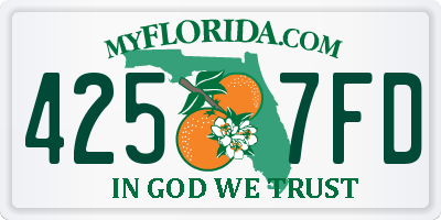 FL license plate 4257FD