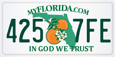 FL license plate 4257FE