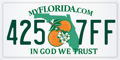 FL license plate 4257FF