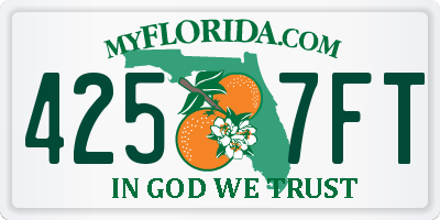FL license plate 4257FT
