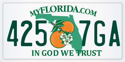 FL license plate 4257GA