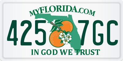FL license plate 4257GC