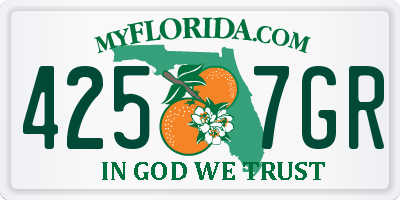 FL license plate 4257GR