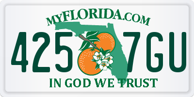 FL license plate 4257GU