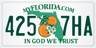 FL license plate 4257HA