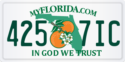 FL license plate 4257IC