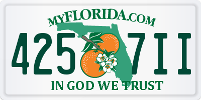 FL license plate 4257II