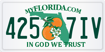 FL license plate 4257IV