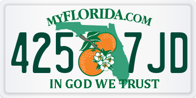 FL license plate 4257JD