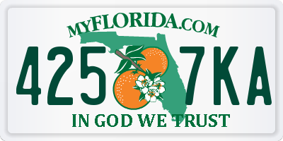 FL license plate 4257KA