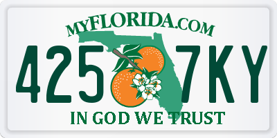 FL license plate 4257KY