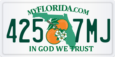 FL license plate 4257MJ
