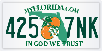 FL license plate 4257NK