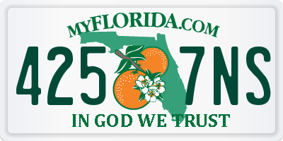 FL license plate 4257NS