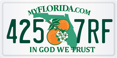 FL license plate 4257RF