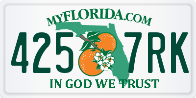 FL license plate 4257RK