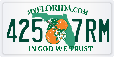 FL license plate 4257RM