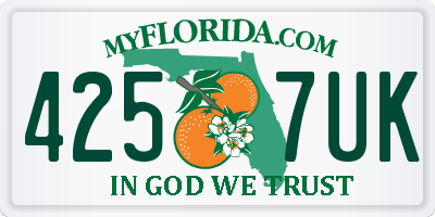 FL license plate 4257UK