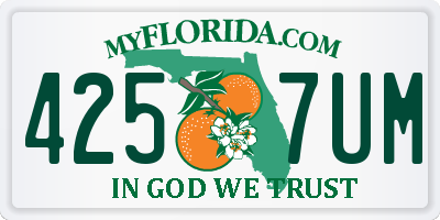 FL license plate 4257UM
